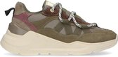 Sacha - Dames - Khaki sneakers met witte zool - Maat 39