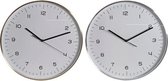 Muurklok DKD Home Decor Aluminium (2 pcs)