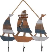 Wandkapstok DKD Home Decor Metaal Pijnboom (34 x 2 x 35 cm)