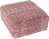 Kussen DKD Home Decor Roze Fluweel Katoen (60 x 60 x 32.5 cm)