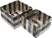 Set van opstapelbare opbergboxen Polypropyleen (2 Onderdelen)