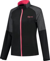 Rogelli Enjoy Hardloopjack - Dames Sportjas - Zwart/Grijs/Roze - Maat M