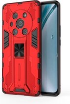 For Honor Magic 3 Pro Supersonic PC + TPU Schokbestendige beschermhoes met houder (rood)