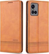 Voor vivo S10 Pro AZNS Magnetische Kalf Textuur Horizontale Flip Leather Case met Kaartsleuven & Houder & Portemonnee (Lichtbruin)