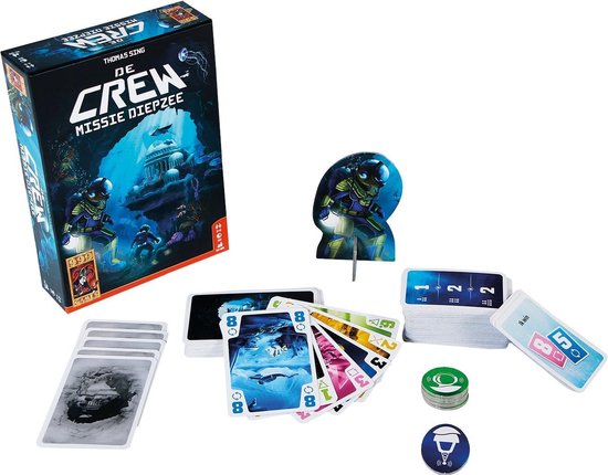 999 Games - De Crew Missie Diepzee - Kaartspel - Werk samen en win - 30 verschillende missies - Gezelschapsspel - Klein cadeautje