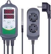 Inkbird® ITC-308 Temperatuurregelaar | Plug en Play | Temperatuur schakelaar | Kalibratie | Temperatuur controller | Koeling | Verwarming | 1000W / 110V | 2000W / 220V