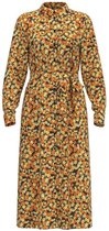 Vila Jurk Vimocala L/s Shirt Dress/su/l 14070420 Black/w. Flower Dames Maat - 42