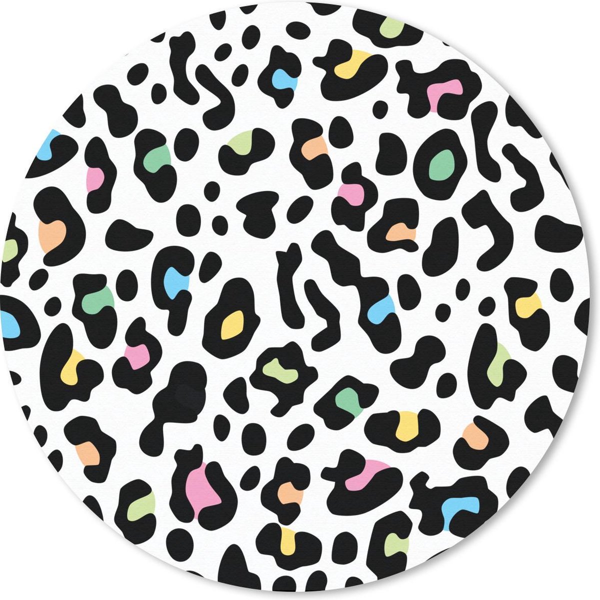 Muismat rond 30x30 cm - Mousepad Patronen - Panterprint - Kleuren - Ronde muismatten