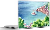 Laptop sticker - 14 inch - Zee - Berg - Bos - 32x5x23x5cm - Laptopstickers - Laptop skin - Cover