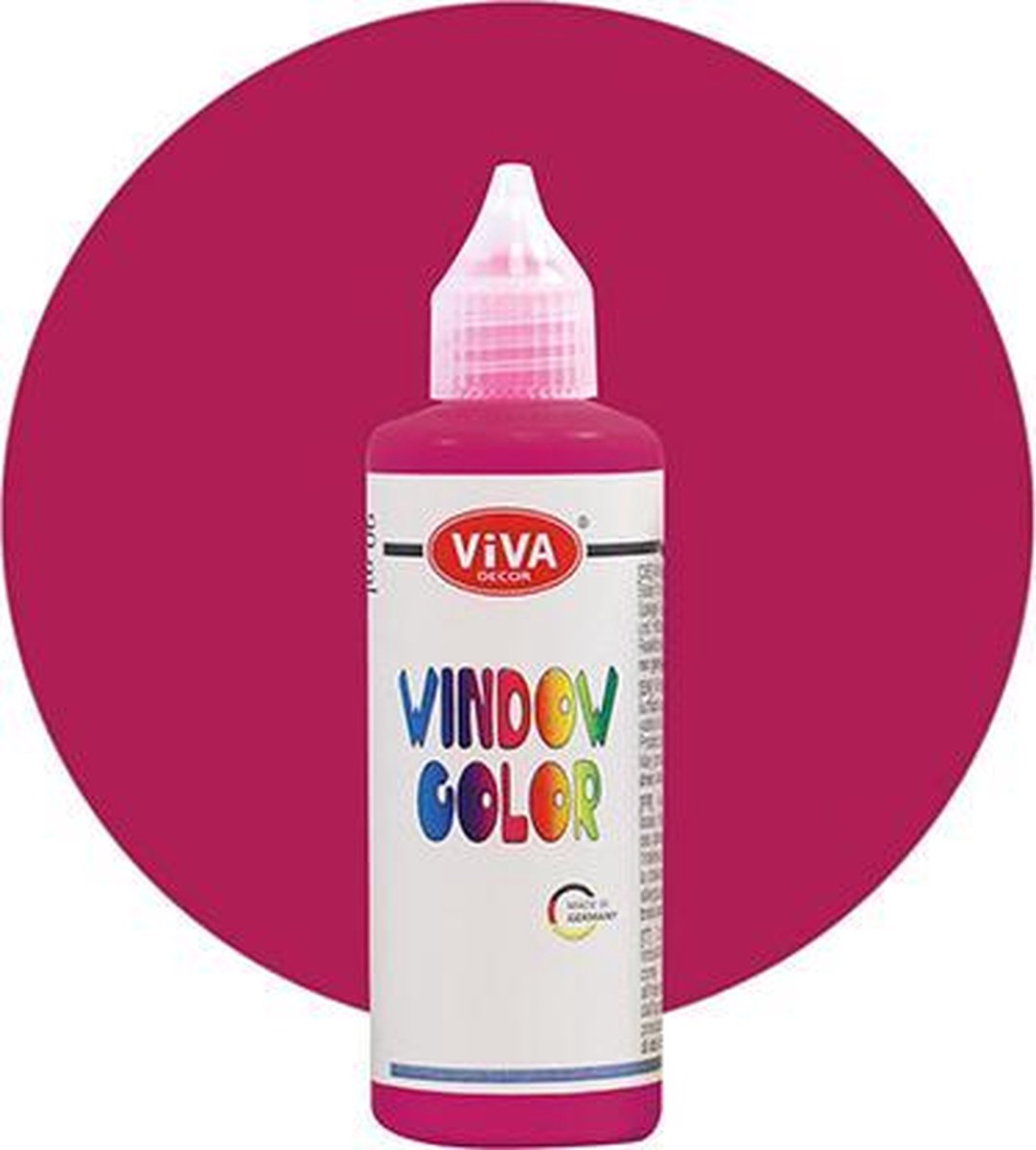 Glasverf - Stickerverf - bessenrood - Viva Kids - Windowcolor - 90ml