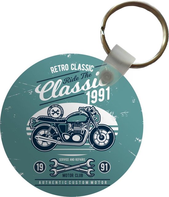 TRIXES Zilveren motorfiets-sleutelhanger - metalen motorsleutelhanger - geschenken voor mannen en vrouwen - Formule 1 Sleutelaccessoires - Hanger voor fans van raceauto's en motorfietsen