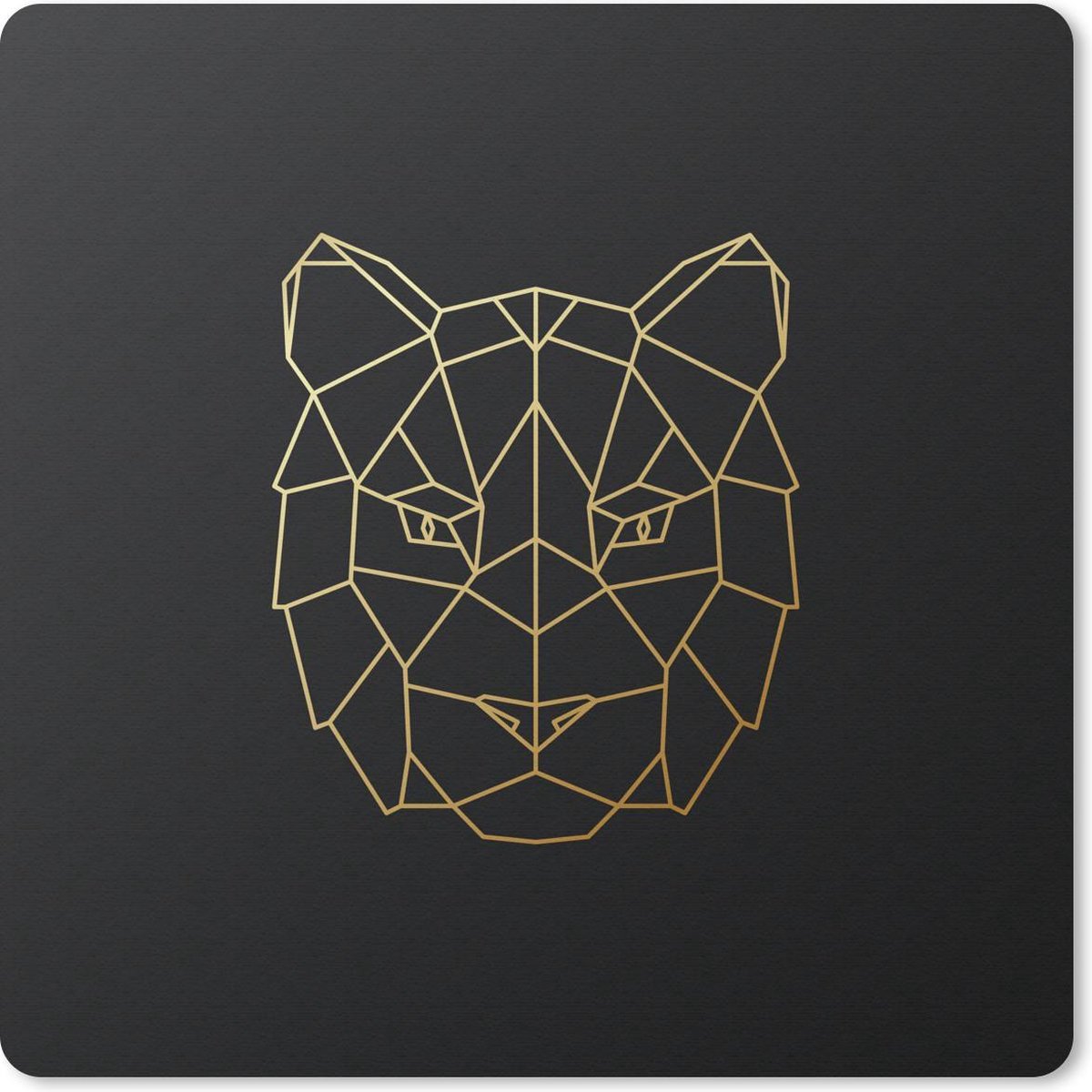 Muismat 30x30 cm - Mousepad Tijger - Dier - Goud - Muismatten