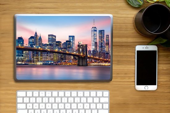 Sticker ordinateur portable - 12,3 pouces - New York - Pont de Brooklyn - Siècle des Lumières