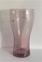 6 stuks Coca Cola glas (paars getint) frisdrank/limonadeglazen