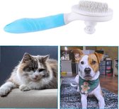 Hondenborstel Kattenborstel -Kattenkam - Kattenhaar - Hondenhaar - Huisdierhaar verwijderaar - Haarverwijderaar voor huisdieren - Langharig - Kortharig - Blauw