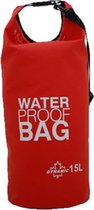 Waterdichte duffel bag/plunjezak/dry bag 15 liter rood - Waterdichte reistassen