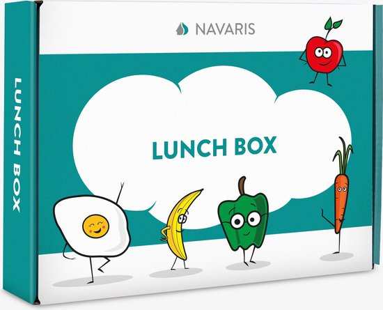 Boîte à bento Navaris - Lunch box 4 à 6 compartiments - Navaris à compartiments variables - Pour déjeuner et goûter - Bleu foncé
