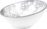 Saladekom Porselein Zwart/Wit (ø 22 x 10 cm) (75 cl)