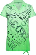 Soccx ® poloshirt met glinsterende tekstprint, Groen (M)