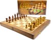 Afbeelding van het spelletje Royal Chess® Schaakspel – Schaakbord met Staunton Schaakstukken – Luxe Schaakset – Handgemaakt – Gemaakt van 100% Acacia hout – Schaakspel – Schaakbord – Schaakset – Schaken – Schaak – Chess – Magnetisch – Opvouwbaar – 30cm X 30cm