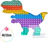 MEGA Rainbow Dino Pop It Fidget Toy - 45x35 - NIEUW