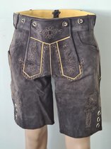 Benelux Wears / Geitenleer lederhosen kort  maat 52 met bretels .