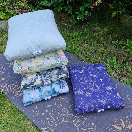 Samarali Savasana kussen Quite luxury - yogakussen en nekkussen - GOTS-gecertificeerd biologisch katoen, meditatiekussen met kapok vulling, 40x30x4.5 cm van Samarali — afbeelding 4