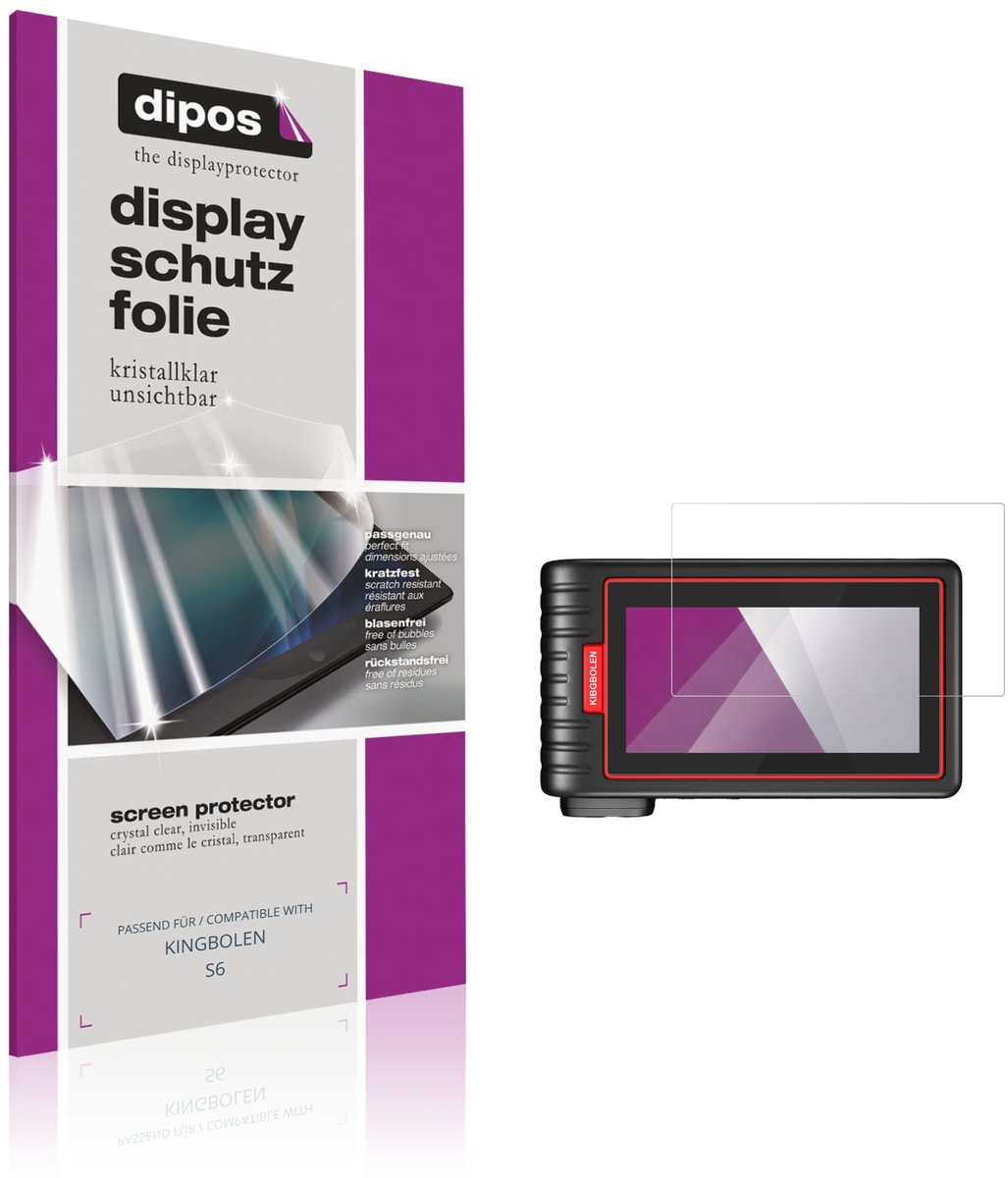 dipos – 2x Beschermfolie geschikt voor KINGBOLEN S6 | Krasbestendige & heldere Screenprotector Ultra-Thin