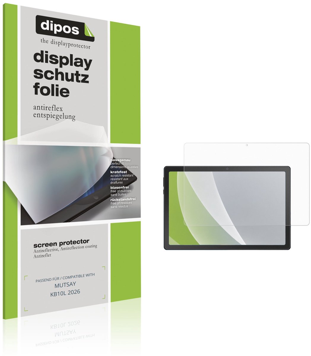 dipos – 2x Matte Beschermfolie geschikt voor MUTSAY KB10L 2026 | Krasbestendige & antireflecterende Screenprotector Ultra-Thin