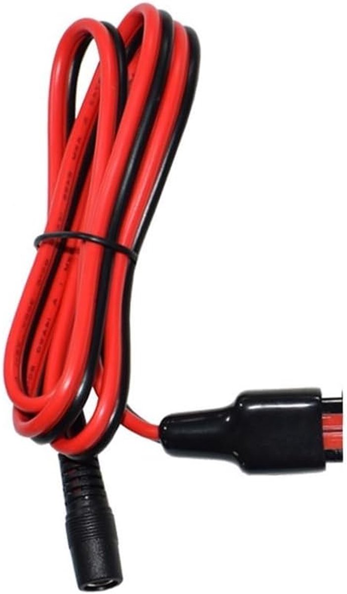 Zonnepaneel Adapterkabel - Solar Connector - RV Batterij Opladen - Weerbestendig PVC - 1 Meter 14AWG - Zwart/Rood