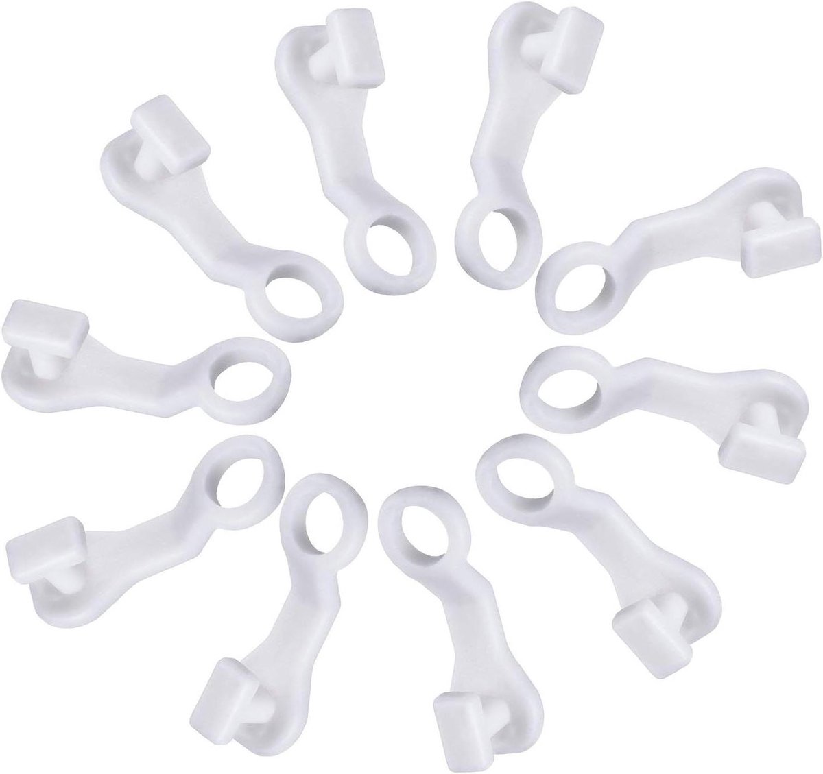 Gordijn Glijder Haken - Gordijn Haken Plastic - Gordijnen Ophangen - Voor Swish Nova Deluxe - 40 stuks - Wit