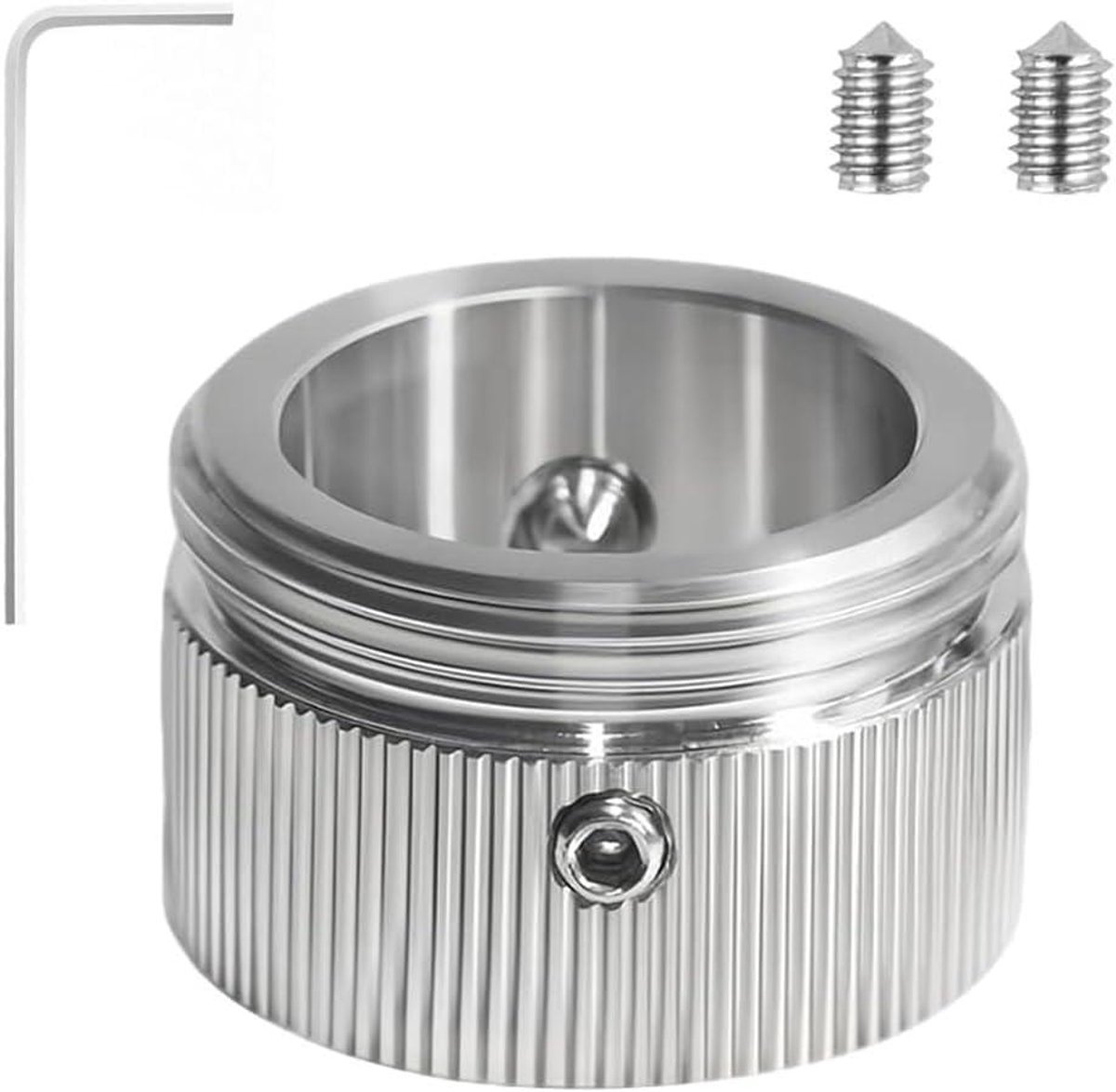 Verwarmde Klepadapter - Thermostaatkop Adapter - Verwarming Installeren - Roestvrij Staal 304 - M30 x 15 - Zilver