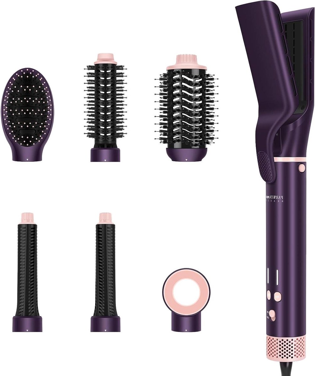 Heteluchtstyler Set - Hairstyler Multi Styler - Dagelijks Haar Stylen - Automatische Krultang - 7-in-1 - Amber