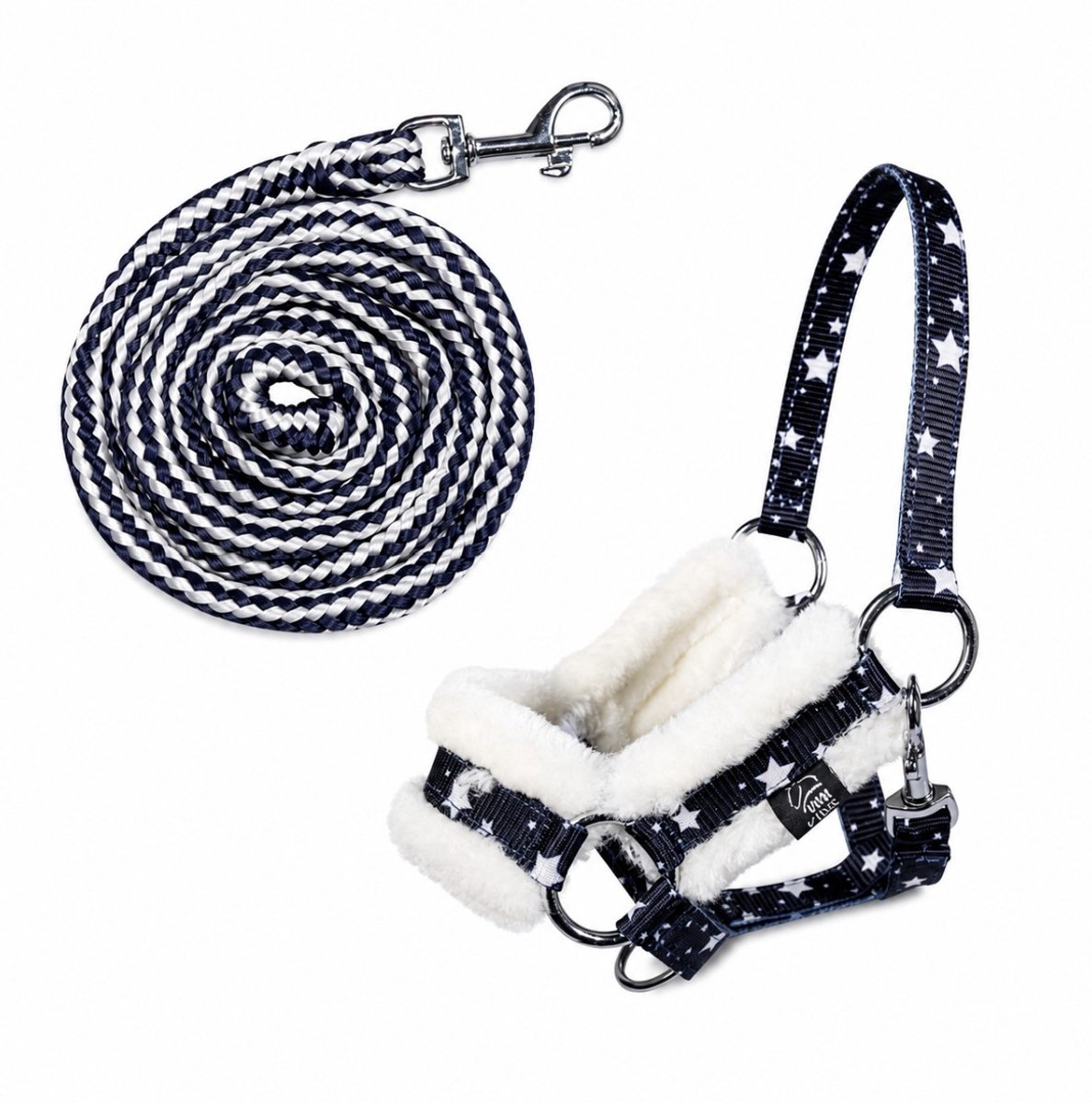 BSS® Paarden spullen - Halsterset Sterren voor Paard en Pony – Paardenhalster met Sterren – Halster Set – Paardrijaccessoires