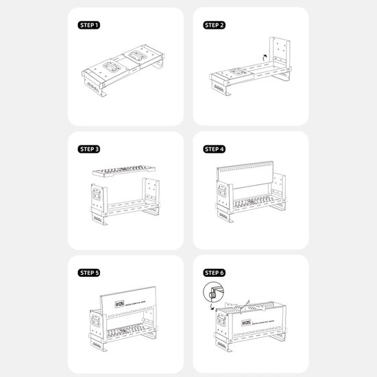 Camping Kooktoestel - Draagbare Brander - Buiten Koken - Hoge Verbrandingsefficiëntie - 40x14x8 cm - Zilver van Camping — afbeelding 2