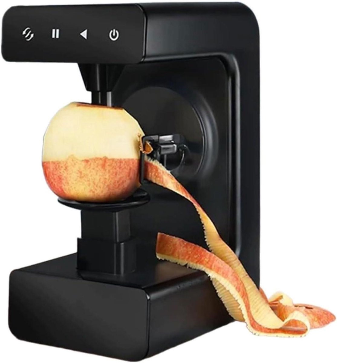 Elektrische Aardappelschilmachine - Automatische Dunschiller Fruit - Snel Groenten Schillen - Bediening met Eén Knop - 26x13.5x17 cm - Zilver