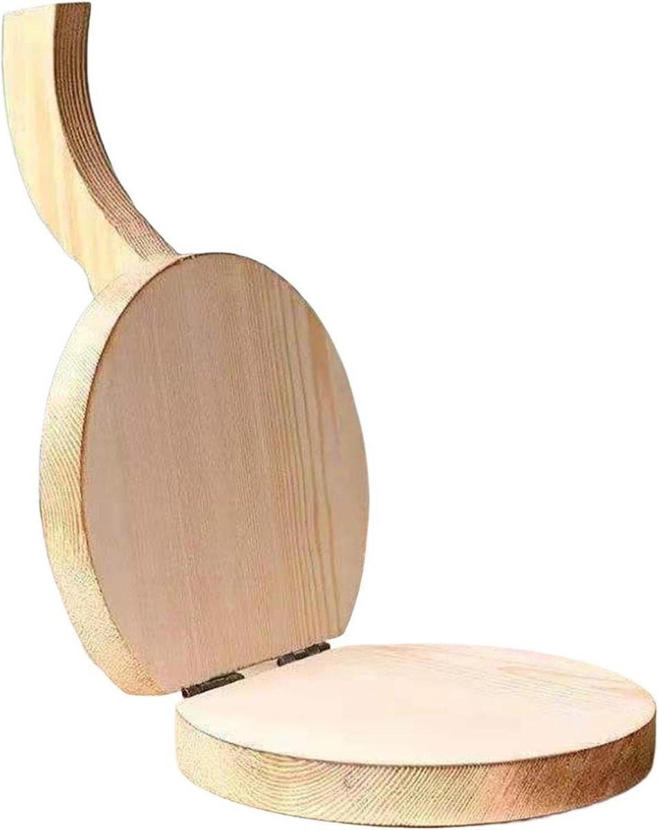 Houten Deegpers - Tortilla Pers - Deeg Vormen - Gelijkmatige Deeglagen - 23 x 15 x 16 cm - Houtkleur