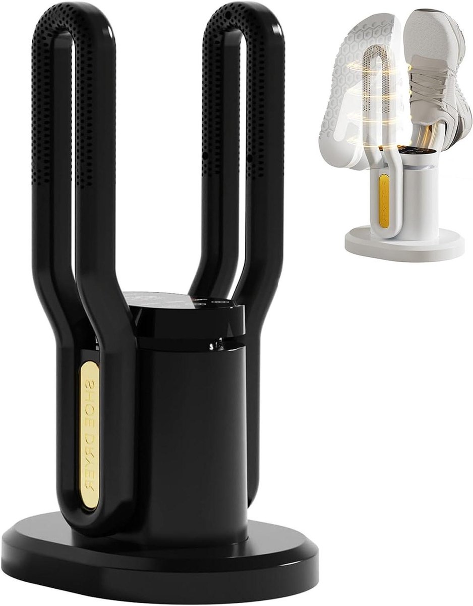 Schoenendroger - Droger voor schoenen - Schoenen Drogen - 360° Circulatie - 100 W - Zwart