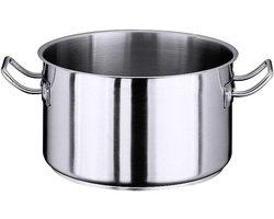 Vleespan RVS - Kookpan Ketel - Koken voor Grote Groepen - Met Gietrand - 18 cm - Zilver