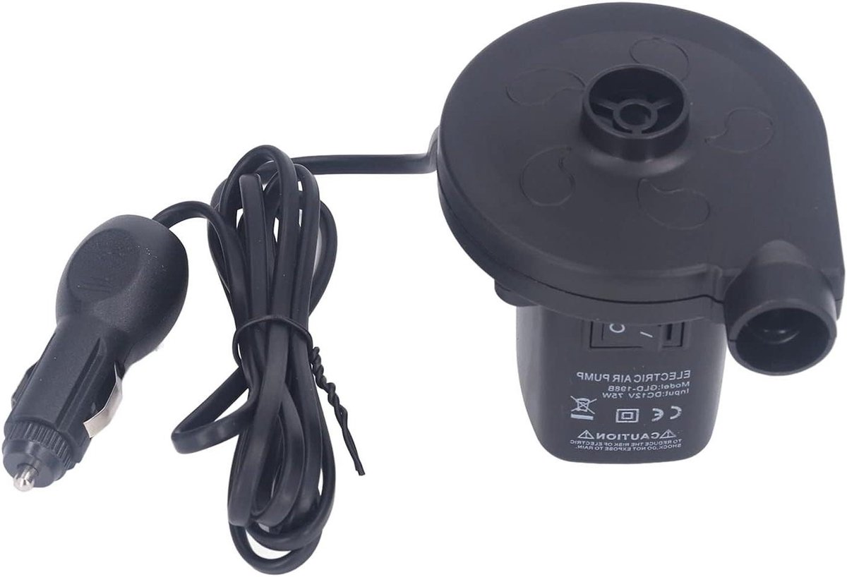 Elektrische Luchtpomp - Opblaasbare Pomp Inflator - Snel Opblazen - Stille Werking - 200L Min - Zwart