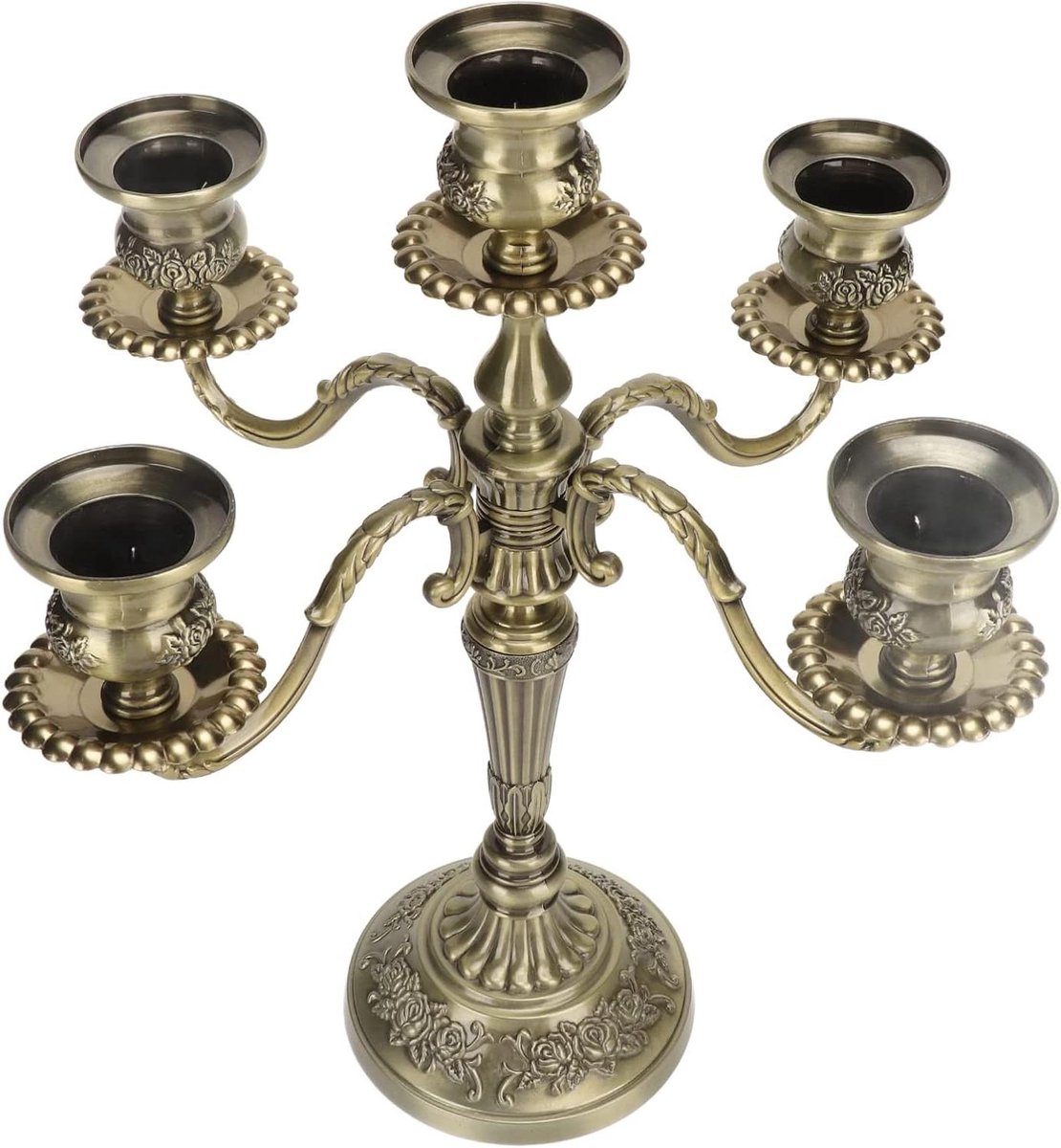 Kaarsenhouder met 5 armen - Kandelaar Vintage - Romantische sfeer creëren - Druipbestendig ontwerp