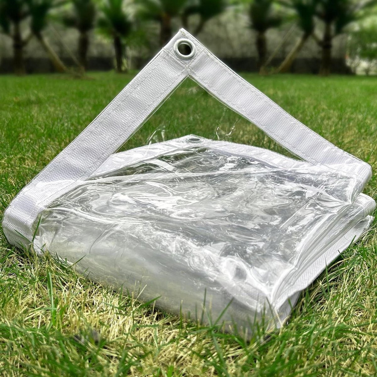 Waterdicht Zeildoek - Transparant PVC - Buiten Beschermen - Scheurvast UV-bestendig - 92x92 cm - Transparant