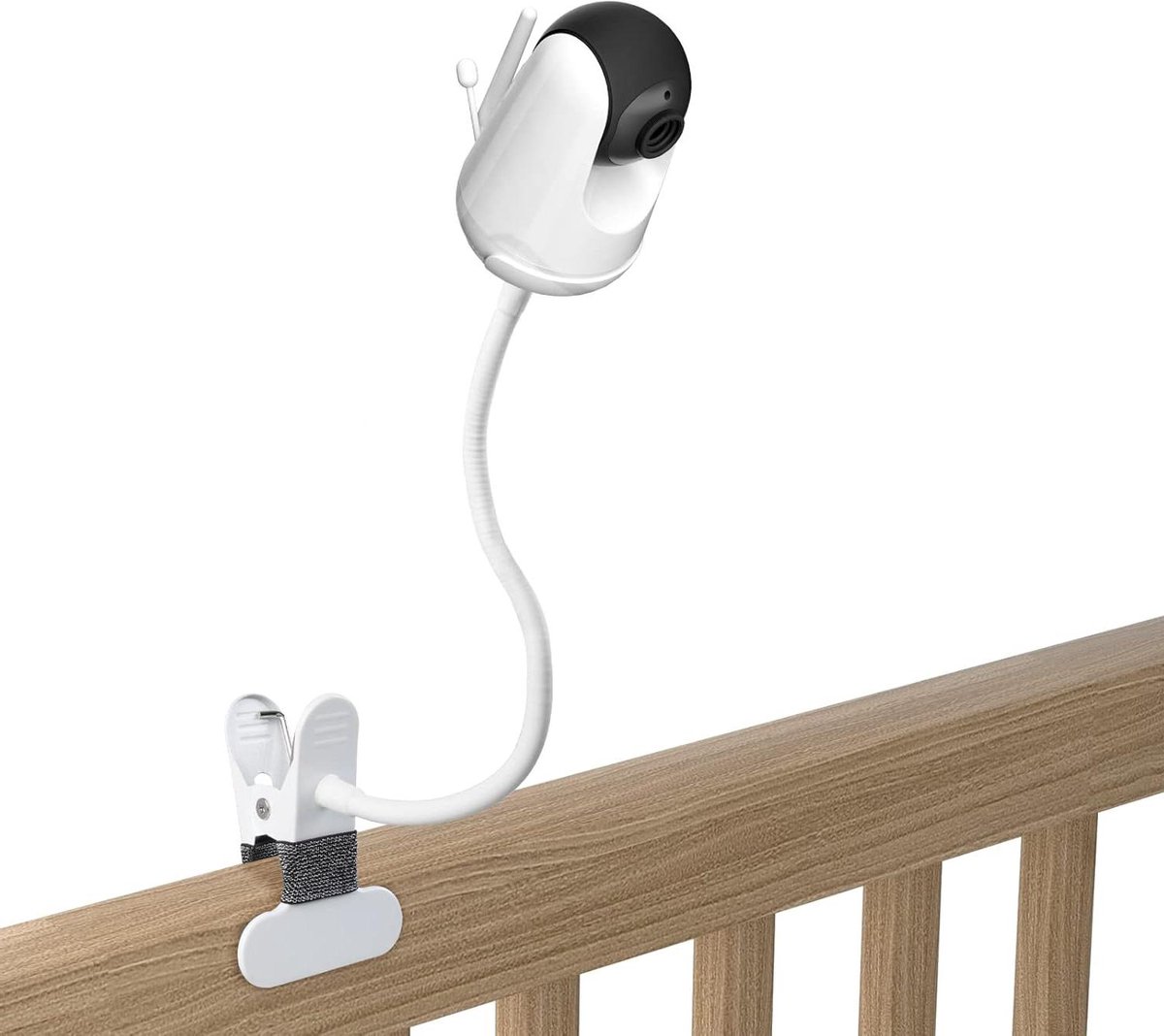 Babyfoon houder - Camera klem - Babykamer bewaken - Gereedschapsloze montage - Flexibele arm - Wit