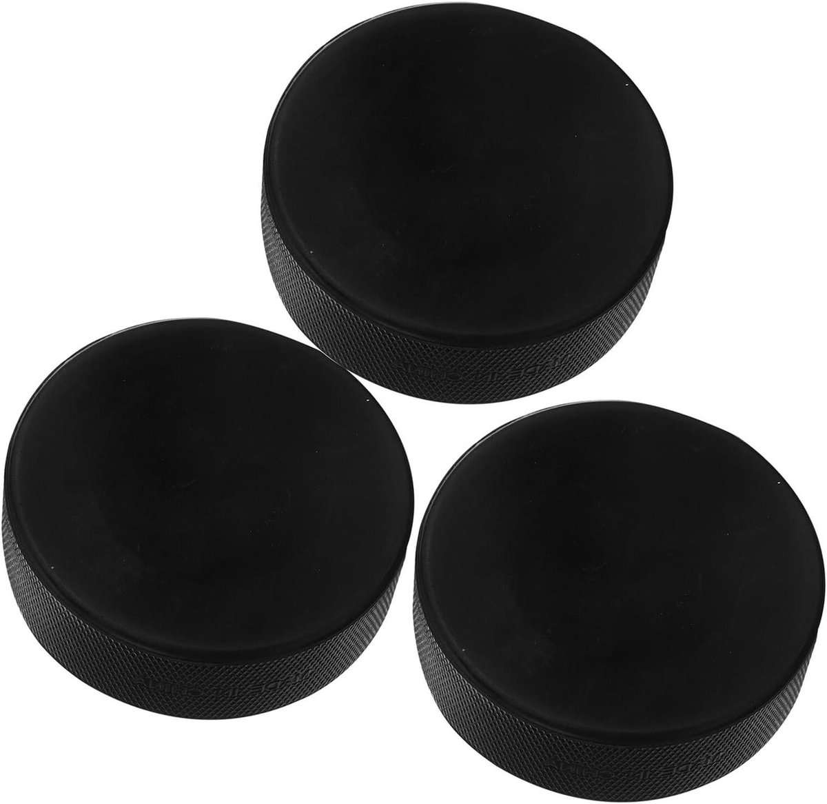 Trainingshockeyspelpucks - Hockeypucks Bulk - Hockey Training - Stootvaste Constructie - 7.50X7.50X2.30CM - Zwart
