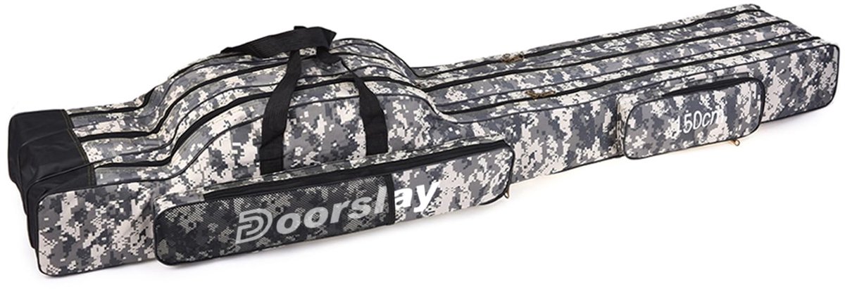 SnelShoppen - Draagbare Opvouwbare Visgerei Opbergzakken Oxford Hengel Case Visstok Tas Carry Organizer Waterdicht voor Vissen, Camping, Wandelen, Rei