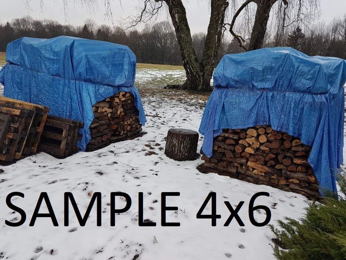 SnelShoppen - Tarpaulin Grondzeil 4 x 8 m Waterdichte Cover met Metalen Ringen voor Camping, Wandelen, Tent en Auto Dak - Lichtgewicht Zonwering Doek