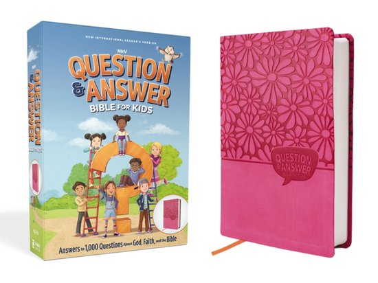 NIrV, Question and Answer Bible for Kids, Leathersoft, Pink, ... - cover