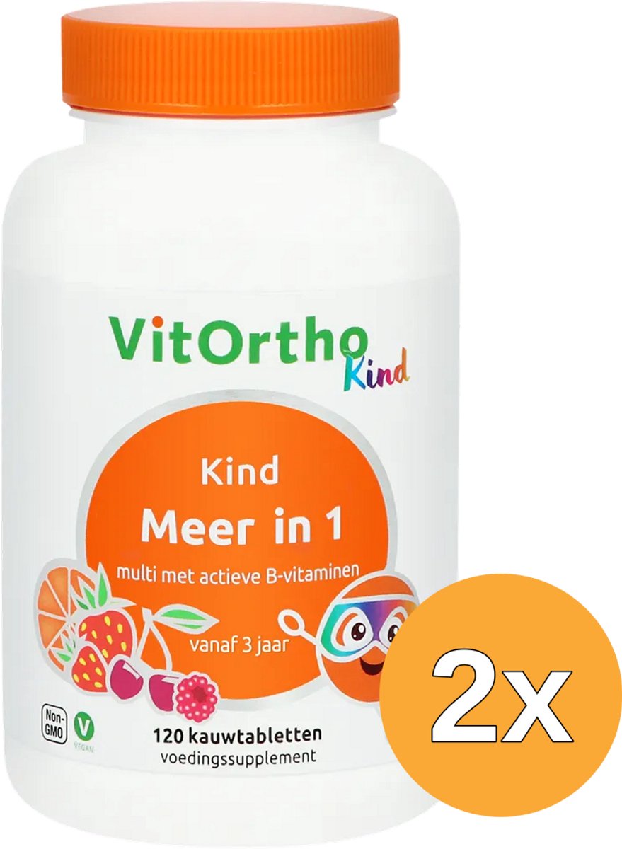 2x Vitortho Meer in 1 Kind (120 kauwtabletten)