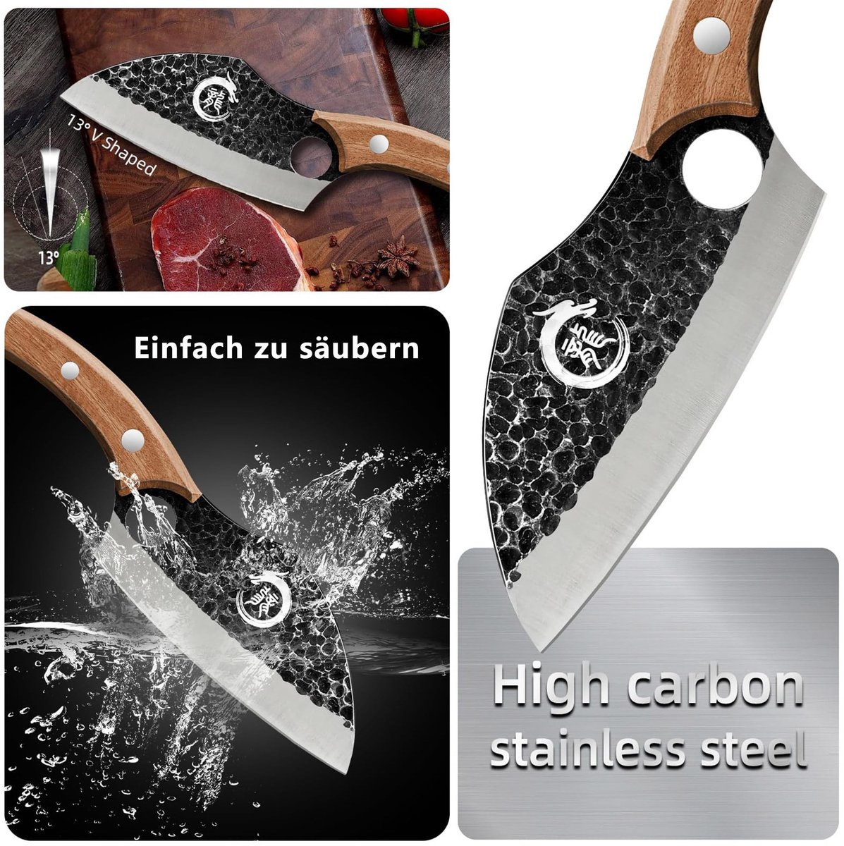 Dailygoods - Chef's Mes - Professioneel Japanse Keukenmes met Leer Hoes