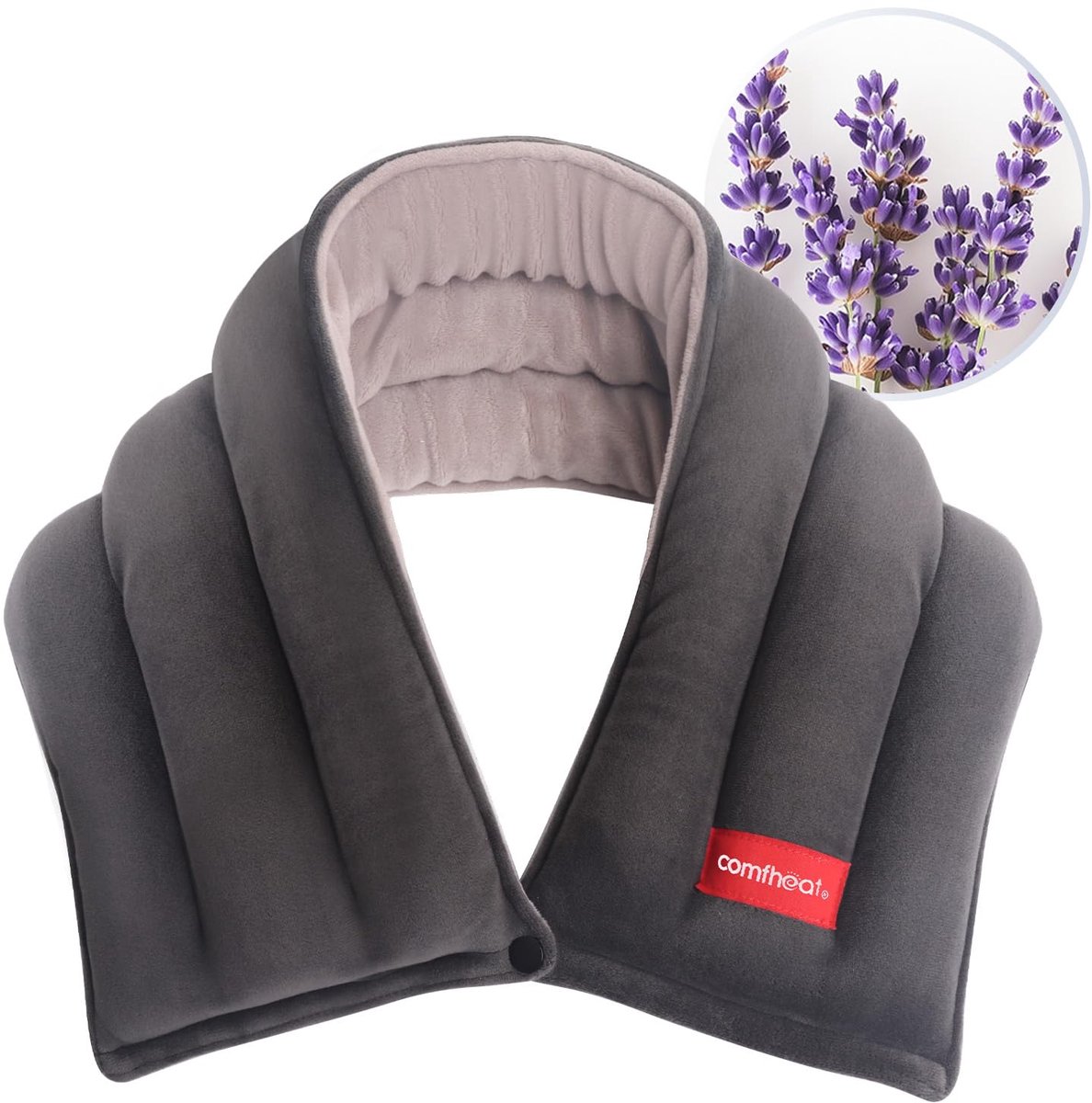 Dailygoods- Verwarmingskussen Nekpijnverlichting - Magnetronbestendig - Warmtecompressie - Superzacht - 60 x 13 cm - Natuurlijke ingrediënten - Nekkussen